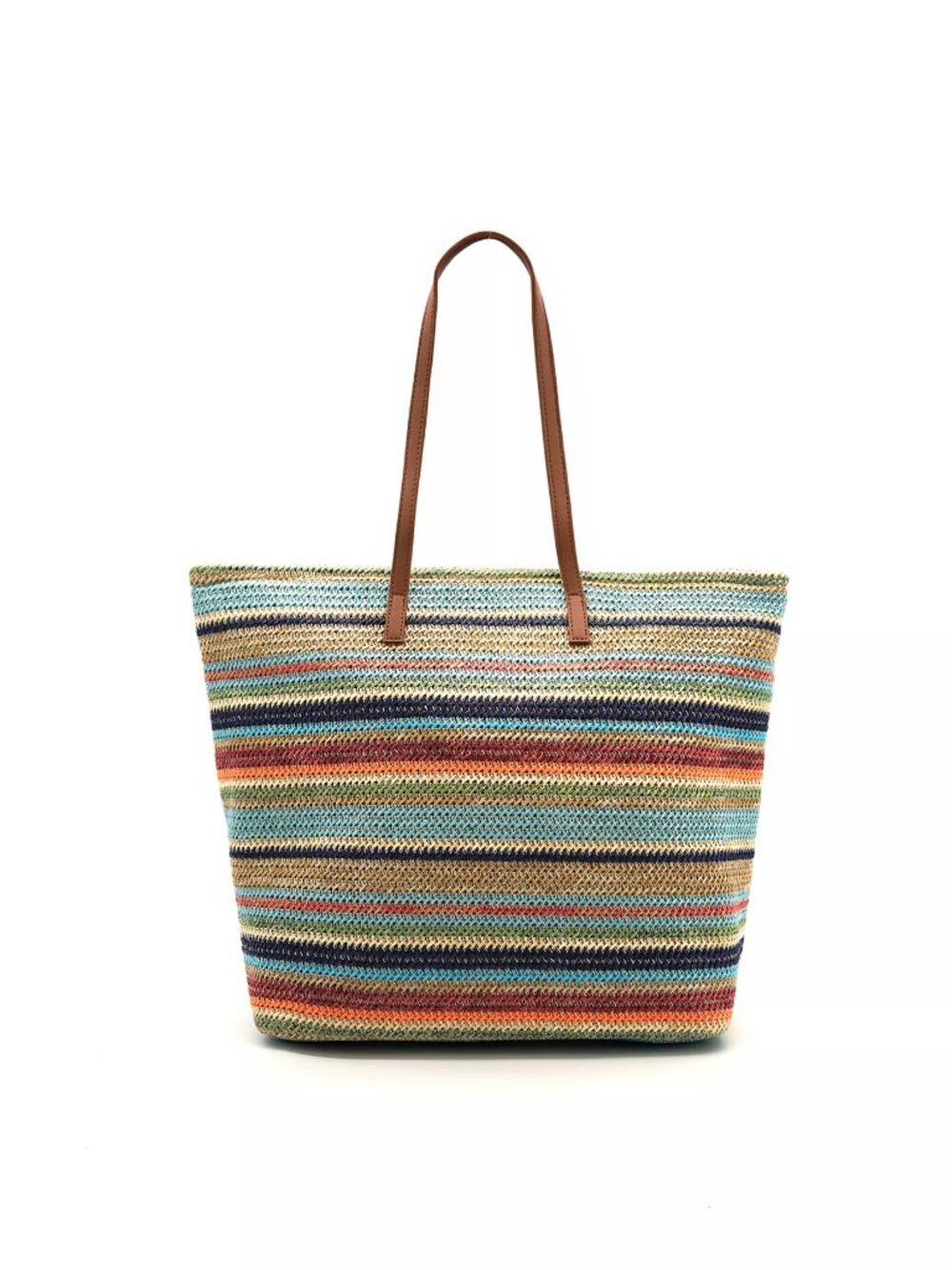 LIKE DREAMS Auburn Striped Straw Tote Bag ($50) - Picture 2 of 8